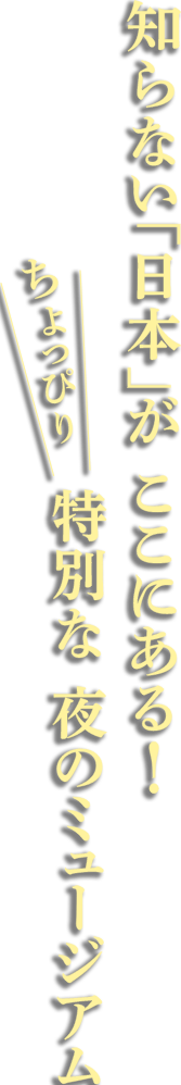 知らない「日本」がここにある!特別な夜のナイトミュージアム
